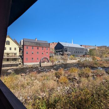Riverwalk Covered Bridge - View from bridge - Landmarks & Historical Buildings Near Me - Littleton, New Hampshire