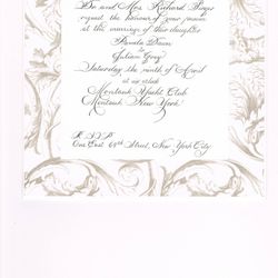 Calligraphy By Melanie - Singer Invitation