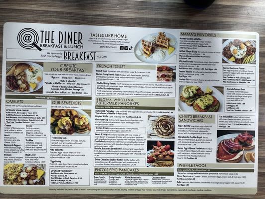Menu photo 2 @ The Diner Orlando, FL Menu photo 2 @ The Diner Orlando, FL