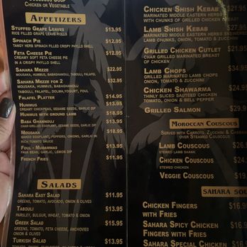 Sahara East - Menu - Middle Eastern Near Me - New York, New York Sahara East - Menu - Middle Eastern Near Me - New York, New York