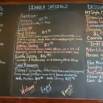 Vinnie's Pizzeria - Specials - Italian Near Me - Winston-Salem, North Carolina