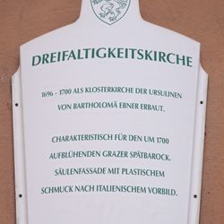 Dreifaltigskeitkirche - Dreifaltigkeitskirche Graz Inschrift