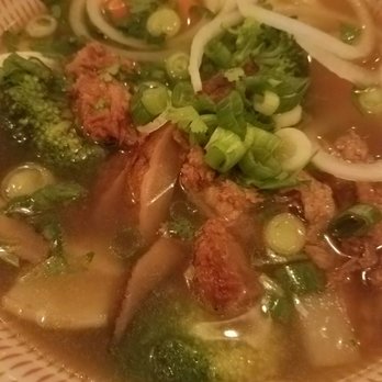 5ive Spice - close up of vegetarian pho - Vietnamese Near Me - Brooklyn, New York