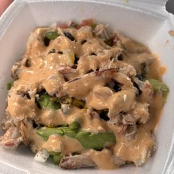 Lobster Dogs Food Truck - Plan B stuffed avocado with crab.