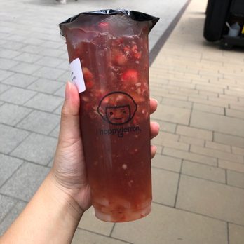 Happy Lemon - Strawberry green tea w lychee jelly - Bubble Tea Near Me - San Diego, California Happy Lemon - Strawberry green tea w lychee jelly - Bubble Tea Near Me - San Diego, California