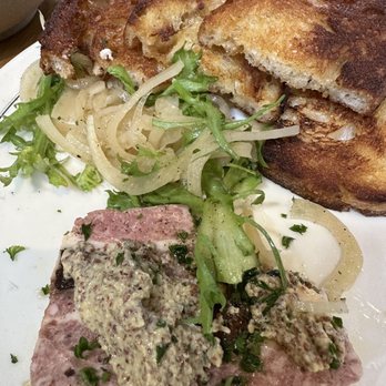 Bell's - Pork terrine with pickled fennel and Mizuna salad - French Near Me - Los Alamos, California Bell's - Pork terrine with pickled fennel and Mizuna salad - French Near Me - Los Alamos, California