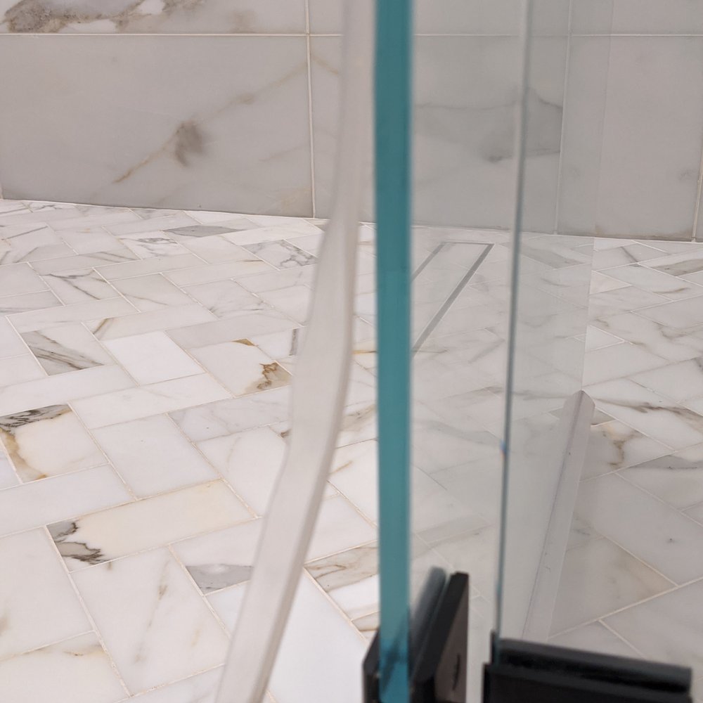CB Showers - plastic starting to come off already - Glass & Mirrors Near Me - San Carlos, California CB Showers - plastic starting to come off already - Glass & Mirrors Near Me - San Carlos, California