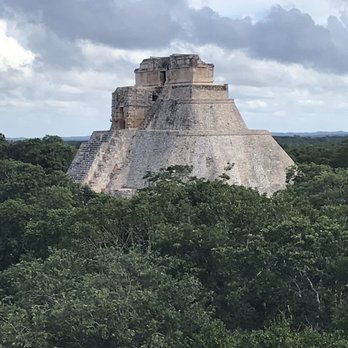 Zona Arqueológica de Uxmal - View of the pyramid from the steps of one of the other buildings. - Parks Near Me - Uxmal, YUC