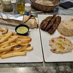 La Shish - Lamb shawarma with fries and lamb kofte plate