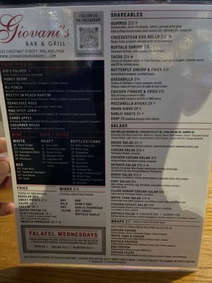 Menu photo 1 Giovani's Bar & Grill Philadelphia, PA Menu photo 1 Giovani's Bar & Grill Philadelphia, PA