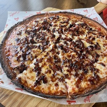 Campfire Pizza & Gelato - Bacon and hot honey pizza on gluten free crust - Pizza Near Me - Edmond, Oklahoma Campfire Pizza & Gelato - Bacon and hot honey pizza on gluten free crust - Pizza Near Me - Edmond, Oklahoma