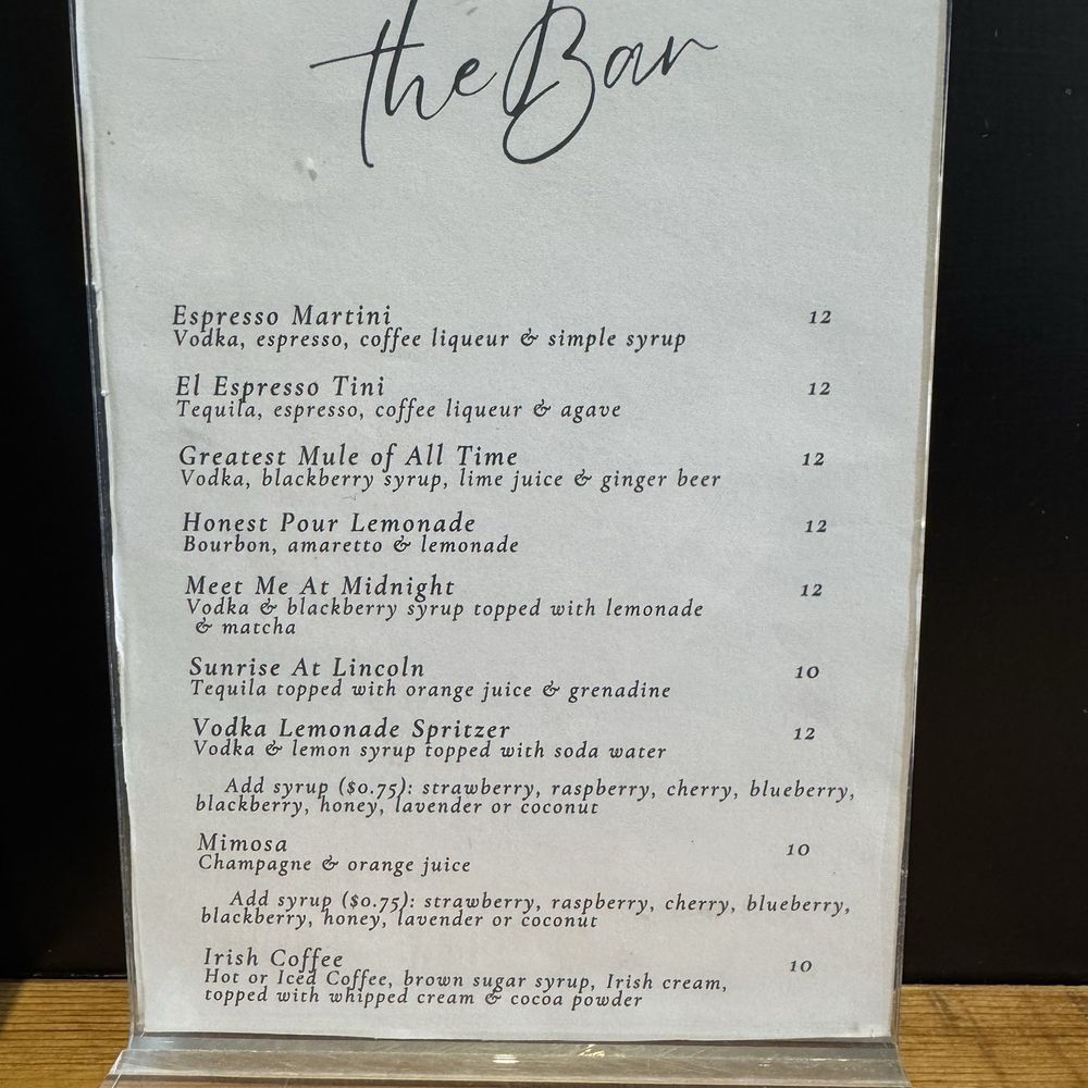 Lincoln House - Bar Menu - Coffee & Tea Near Me - Huntley, Illinois Lincoln House - Bar Menu - Coffee & Tea Near Me - Huntley, Illinois