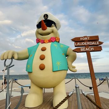 Olas the Beach Snowman - Public Art Near Me - Fort Lauderdale, Florida Olas the Beach Snowman - Public Art Near Me - Fort Lauderdale, Florida