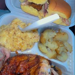Big Dipper BBQ - I got the chicken dinner with 2 sides. (Not the Mac & cheese)