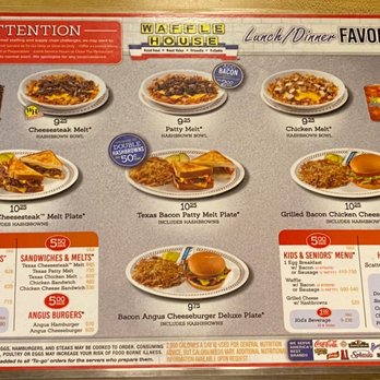 Waffle House - a menu for a variety of foods - Breakfast & Brunch Near Me - Troy, Ohio Waffle House - a menu for a variety of foods - Breakfast & Brunch Near Me - Troy, Ohio