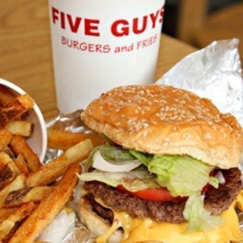 Five Guys - Fiveguys said they use 80/20 ground chuck high quality ground beef containing only steer and heifer meat ! - Burgers Near Me - New York, New York