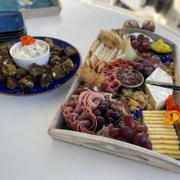 Venison meatballs and charcuterie board Venison meatballs and charcuterie board
