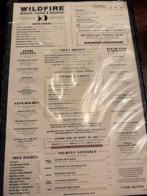 Menu photo 2 Wildfire McLean, VA