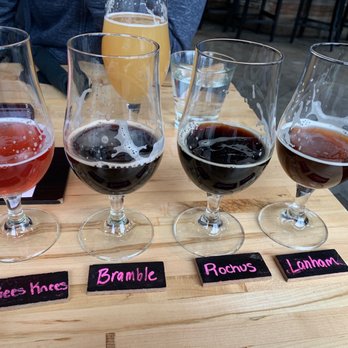 Briar Common Brewery + Eatery - Beer flight - 4oz pours - New American Near Me - Denver, Colorado