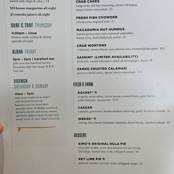 Duke's La Jolla - Menu (8/08/24) - New American Near Me - La Jolla, California Duke's La Jolla - Menu (8/08/24) - New American Near Me - La Jolla, California
