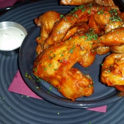 Bethel Woods - Buffalo wings with blue cheese Mayo.
