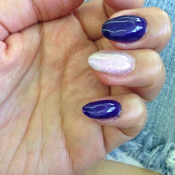 Fancy Nails & Spa - This is the finished product with Mary.. The gel is so thick and the polish is so sloppy - Nail Salons Near Me - Whittier, California Fancy Nails & Spa - This is the finished product with Mary.. The gel is so thick and the polish is so sloppy - Nail Salons Near Me - Whittier, California