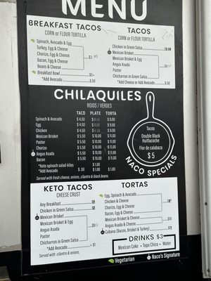 Menu photo 3 Naco Mexican Eatery San Antonio, TX