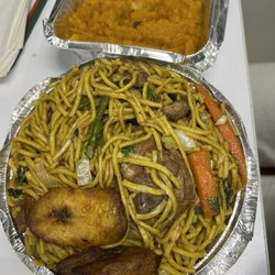 Sybil's Bakery & Restaurant - Chicken Lo Mein and pumpkin as a side