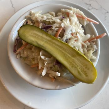 Neptune Diner - cole slaw and pickle - Diners Near Me - Syosset, New York