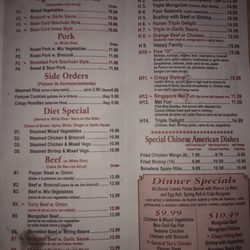 Peking Chinese Restaurant - Menu as of 5/5/2024