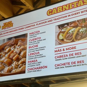Taco House Pork Carnitas - Carnitas menu which includes several traditional meat dishes. - Mexican Near Me - Toronto, Ontario Taco House Pork Carnitas - Carnitas menu which includes several traditional meat dishes. - Mexican Near Me - Toronto, Ontario