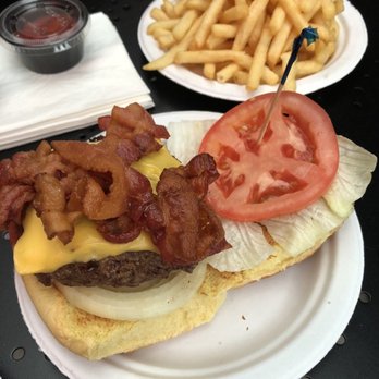 Corner Bistro - Burger served on paper plates... - American Near Me - New York, New York Corner Bistro - Burger served on paper plates... - American Near Me - New York, New York