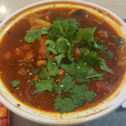 Hot and sour beef noodle soup