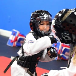Victory Martial Arts - Almaden Valley - Practicing (light contact) sparring during Belt Testing
