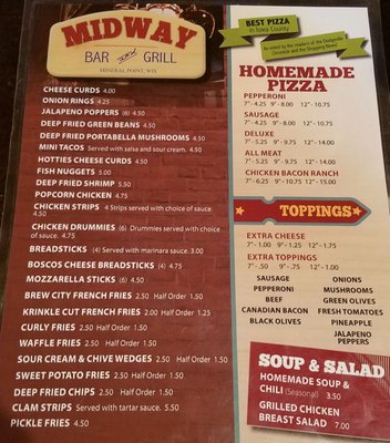 Menu photo 2 Midway Bar Mineral Point, WI Menu photo 2 Midway Bar Mineral Point, WI