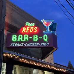 Poor Red's Bar-B-Q - Reds sign