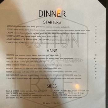 Cotton & Rye - Updated menu as of 5 Jul 2023 - New American Near Me - Savannah, Georgia