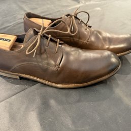 Refinished shoes that I had damaged by using the wrong product. Work done by Nathaniel.. Refinished shoes that I had damaged by using the wrong product. Work done by Nathaniel..