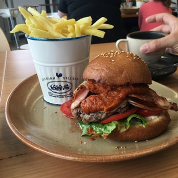 The Local Trade - The wagyu burger with truffle fries - Cafes Near Me - Kellyville, NSW