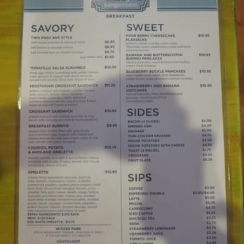 The Bongo Room - Breakfast menu. - New American Near Me - Chicago, Illinois The Bongo Room - Breakfast menu. - New American Near Me - Chicago, Illinois