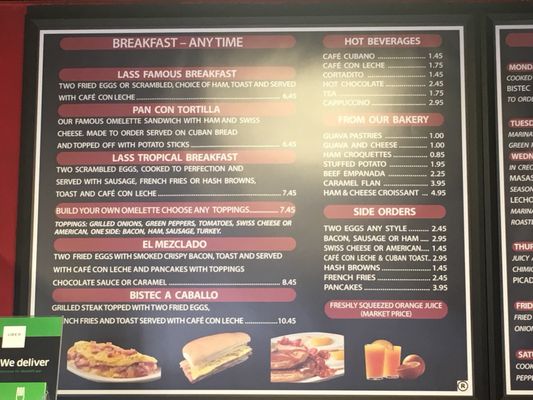 Menu photo 6 Lass Cuban Cafe Miami Gardens, FL