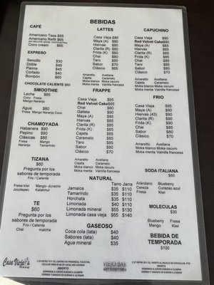 Menu photo 2 Casa Vieja "El Arte Del Cafe" Centro, YUC Menu photo 2 Casa Vieja "El Arte Del Cafe" Centro, YUC
