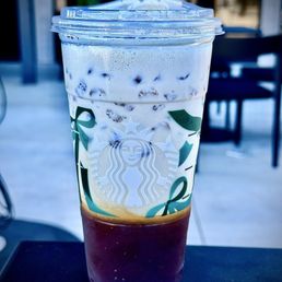 Venti iced brown sugar oatmilk shaken espresso w/additional caramel syrup and non-dairy cold foam. Great customer service. Venti iced brown sugar oatmilk shaken espresso w/additional caramel syrup and non-dairy cold foam. Great customer service.