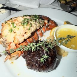 Filet and lobster. Filet and lobster.