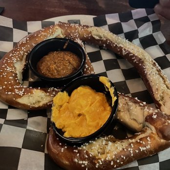 Capital Ale House - Bavarian Pretzel with beer cheese added - American Near Me - Harrisonburg, Virginia Capital Ale House - Bavarian Pretzel with beer cheese added - American Near Me - Harrisonburg, Virginia
