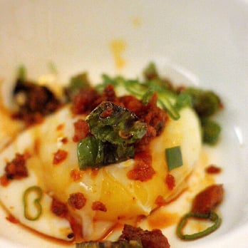 Prubechu - Sous vide egg with Guamanian chorizo. - Guamanian Near Me - San Francisco, California Prubechu - Sous vide egg with Guamanian chorizo. - Guamanian Near Me - San Francisco, California