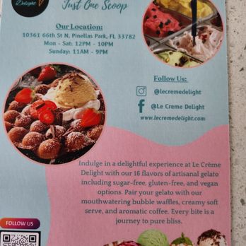 Le Creme Delight - Gelato yum yum - Ice Cream & Frozen Yogurt Near Me - Pinellas Park, Florida