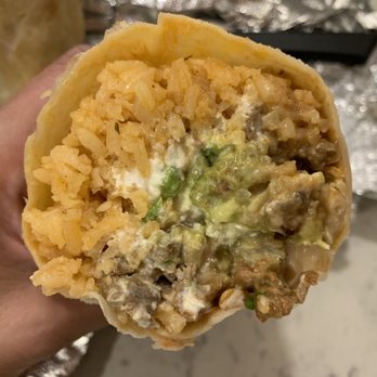 La Burrita - la burrita special: carne asada, rice, sour cream, guacamole, cheese = $9.59 - Mexican Near Me - Berkeley, California