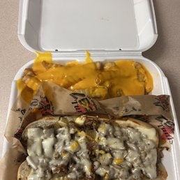 Philly w/ cheese fries Philly w/ cheese fries