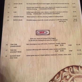 Thaitanium - Menu - Thai Near Me - Indianapolis, Indiana